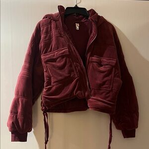 Plush Burgundy Teddy Jacket